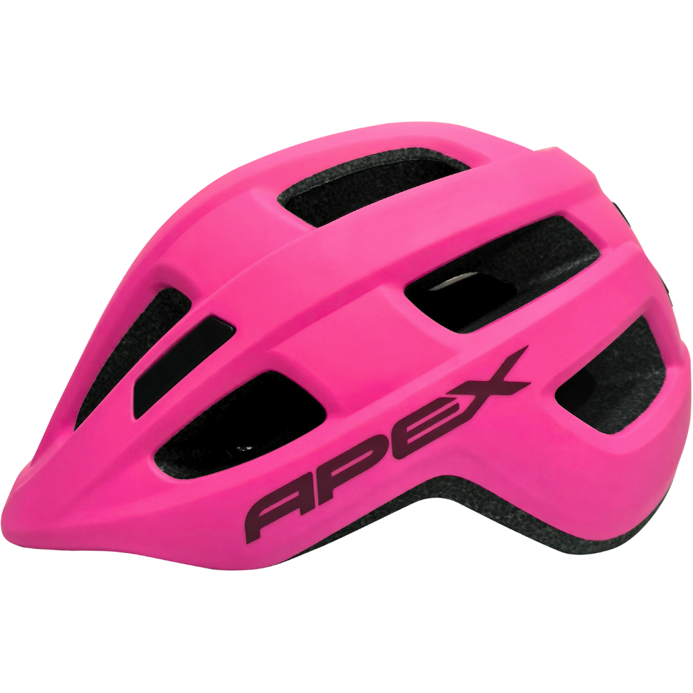 APEX Atom Kids Matte Pink Bicycle Helmet