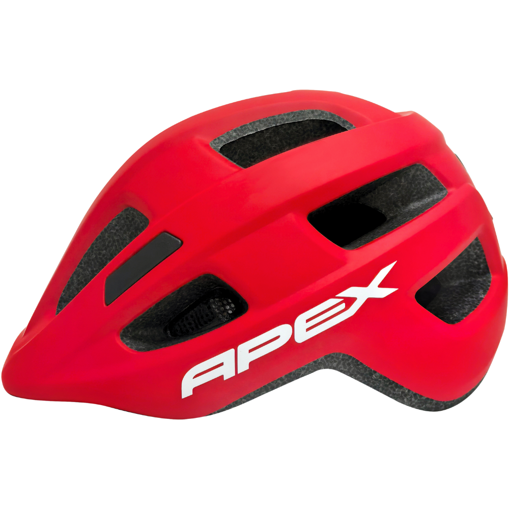 APEX Atom Kids Matte Red Bicycle Helmet