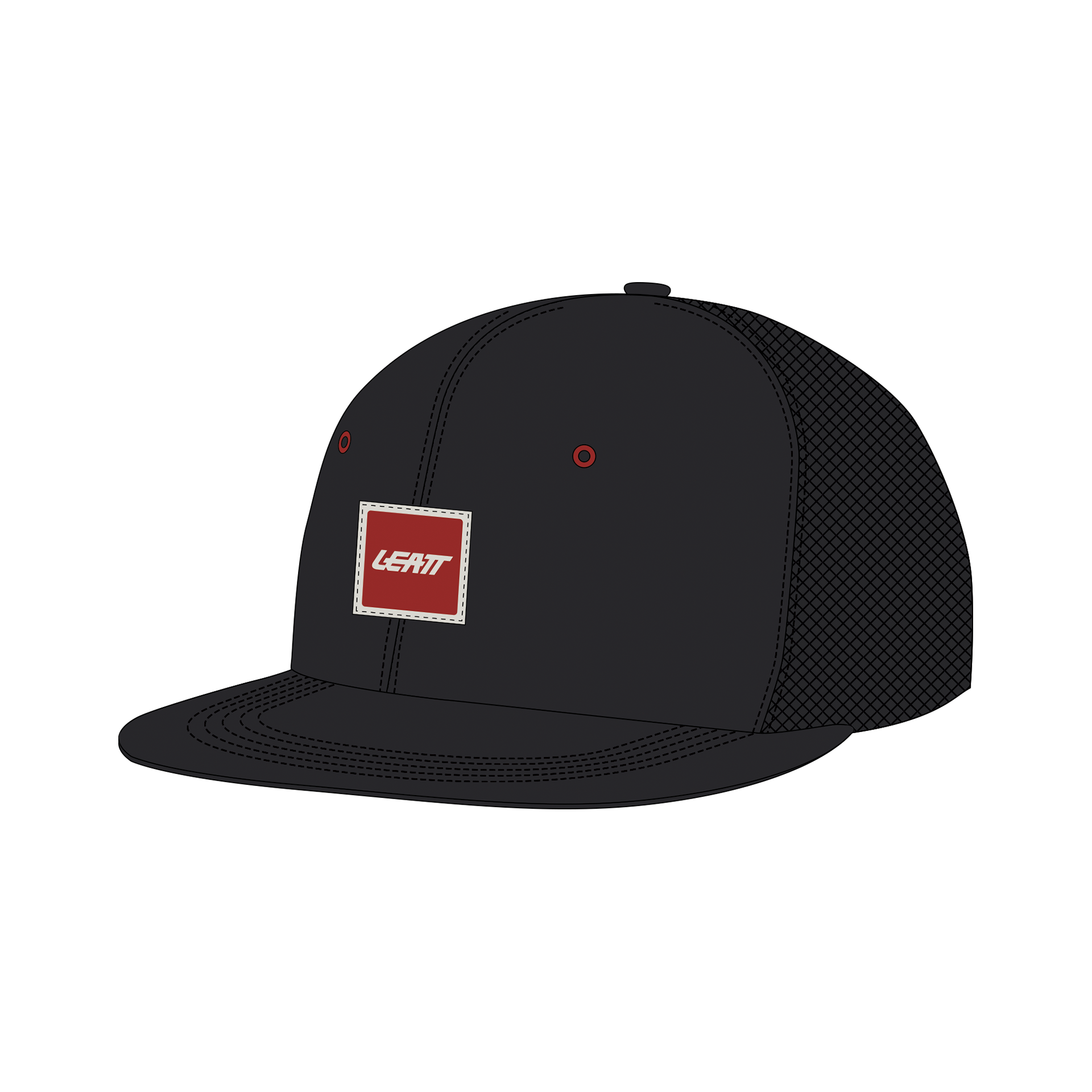 Leatt Tech Black Trucker Cap