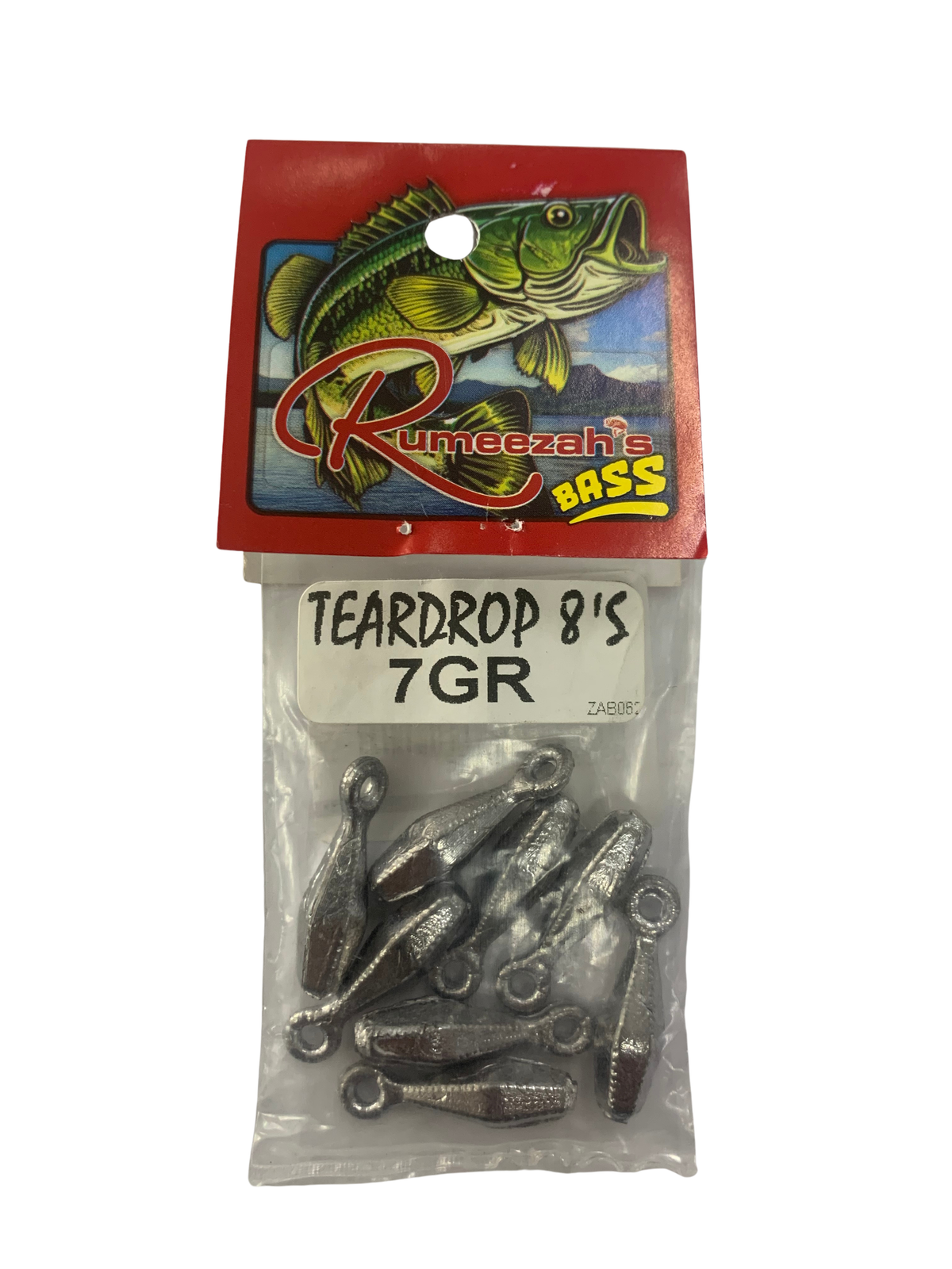 Rumeezahs Teardrop 7g Bass Sinkers Sinkers 8PCS