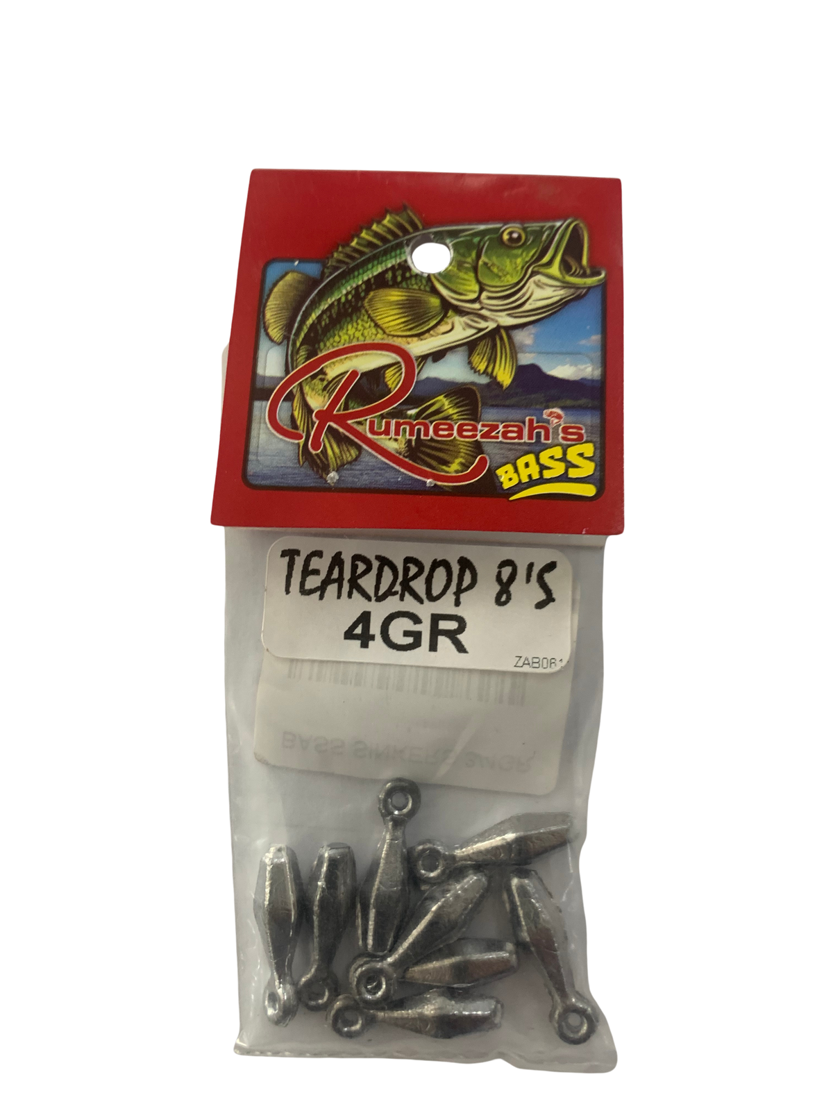 Rumeezahs Teardrop 4g Bass Sinkers Sinkers 8PCS
