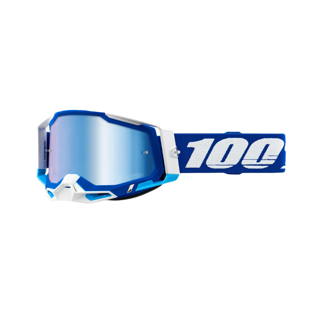 MC Auto: 100% Racecraft2 Blue Mirror Goggle