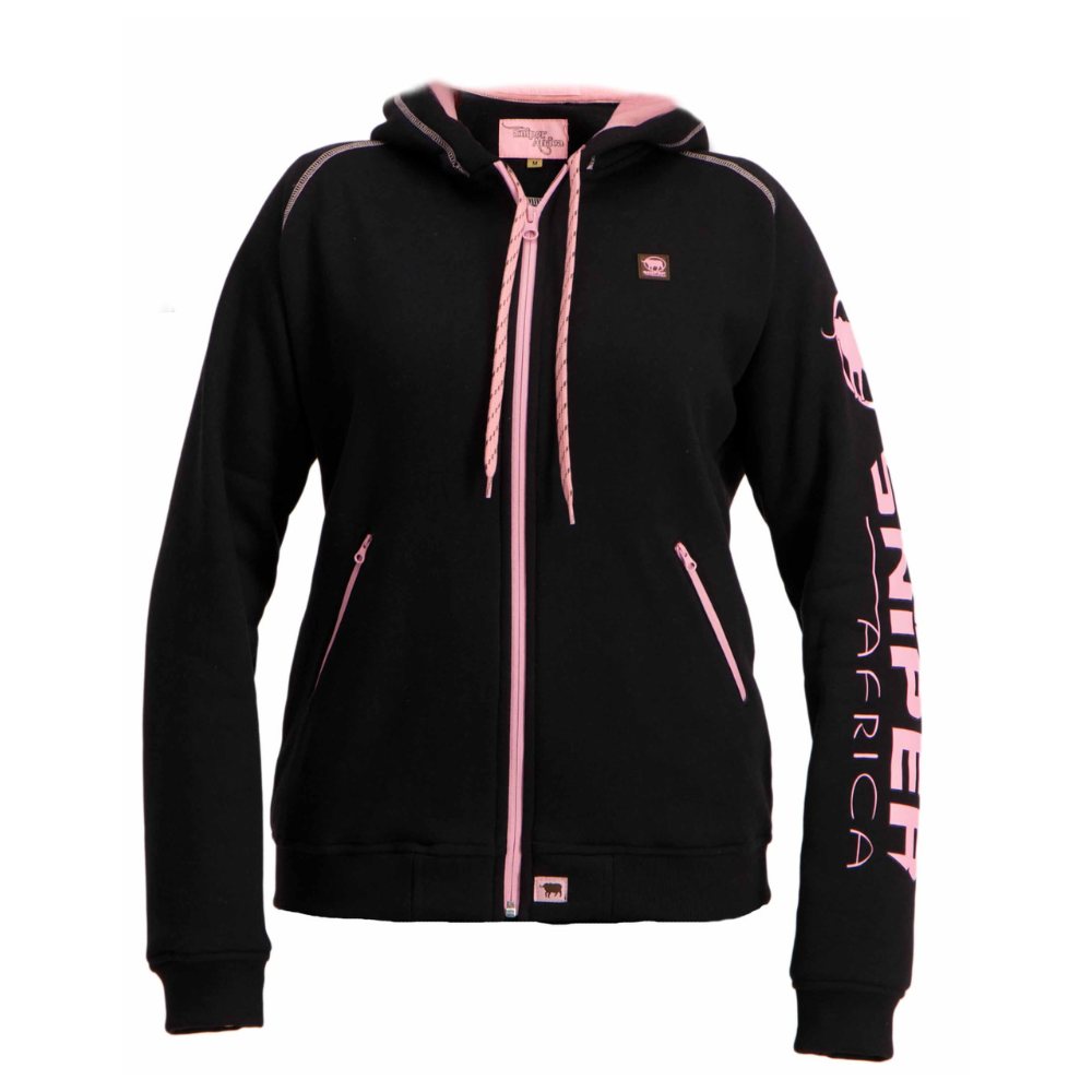 Sniper Africa Ladies 3D Reactor Black/Pink Fleece Hoody