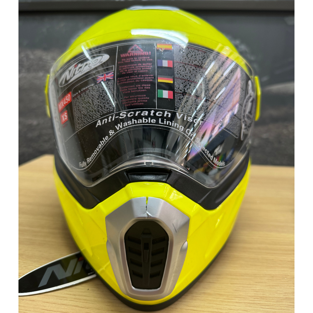 Pre-Loved (USED) Nitro MX450 Fluo Yellow Helmet -(XS)