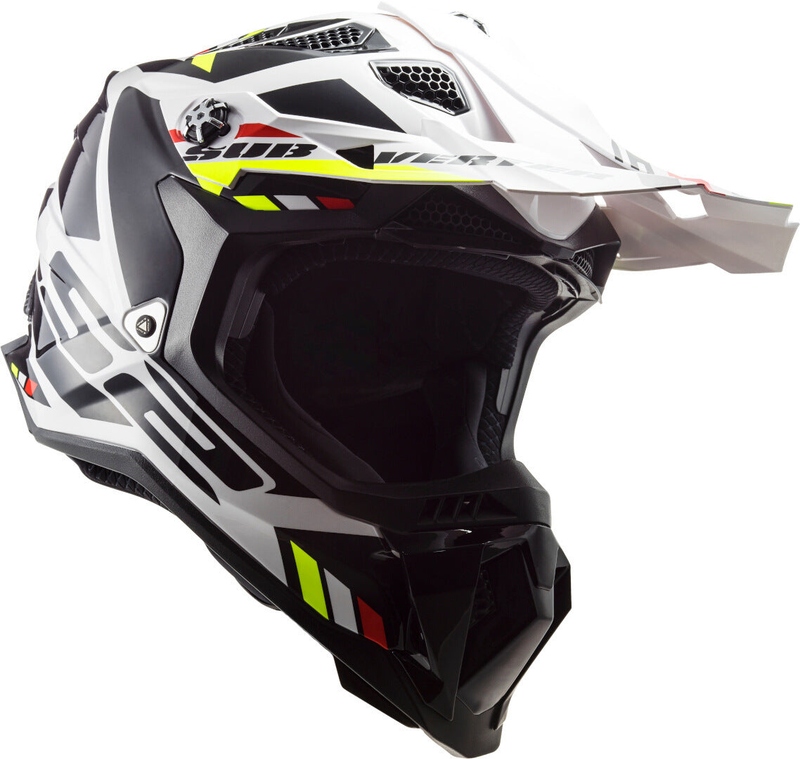 LS2 MX700 Subverter Evo Stomp White/Black Motocross Helmet