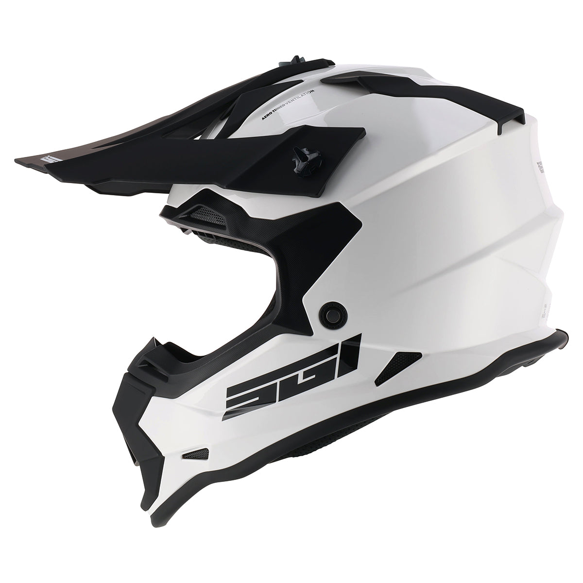 SGI Rapid Youth MX Gloss White Helmet