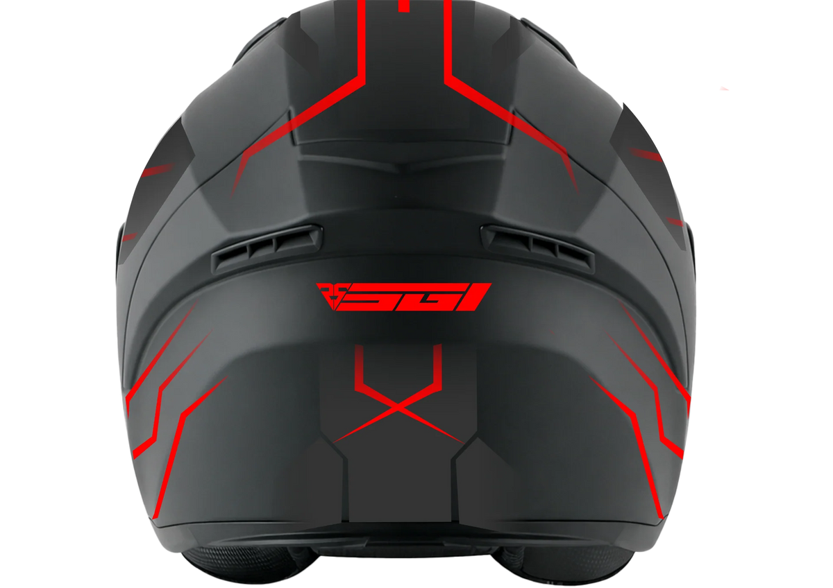 SGI Core Tron Red Full Face Helmet