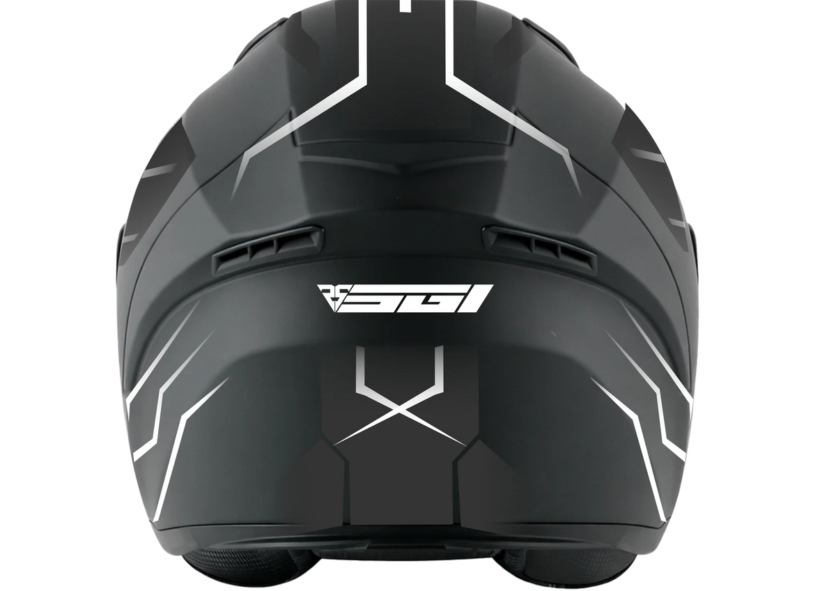 SGI Core Tron White Full Face Helmet