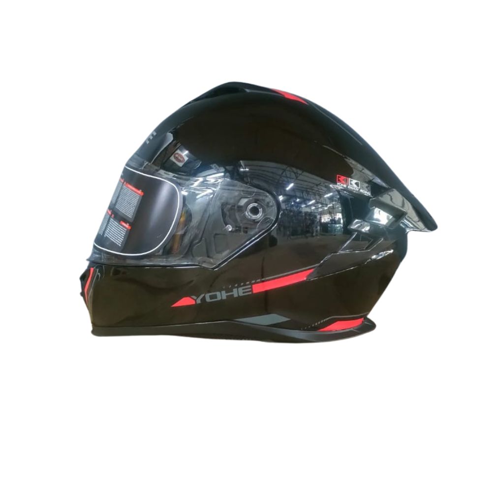 YOHE 986A Shinny Black/Red Helmet