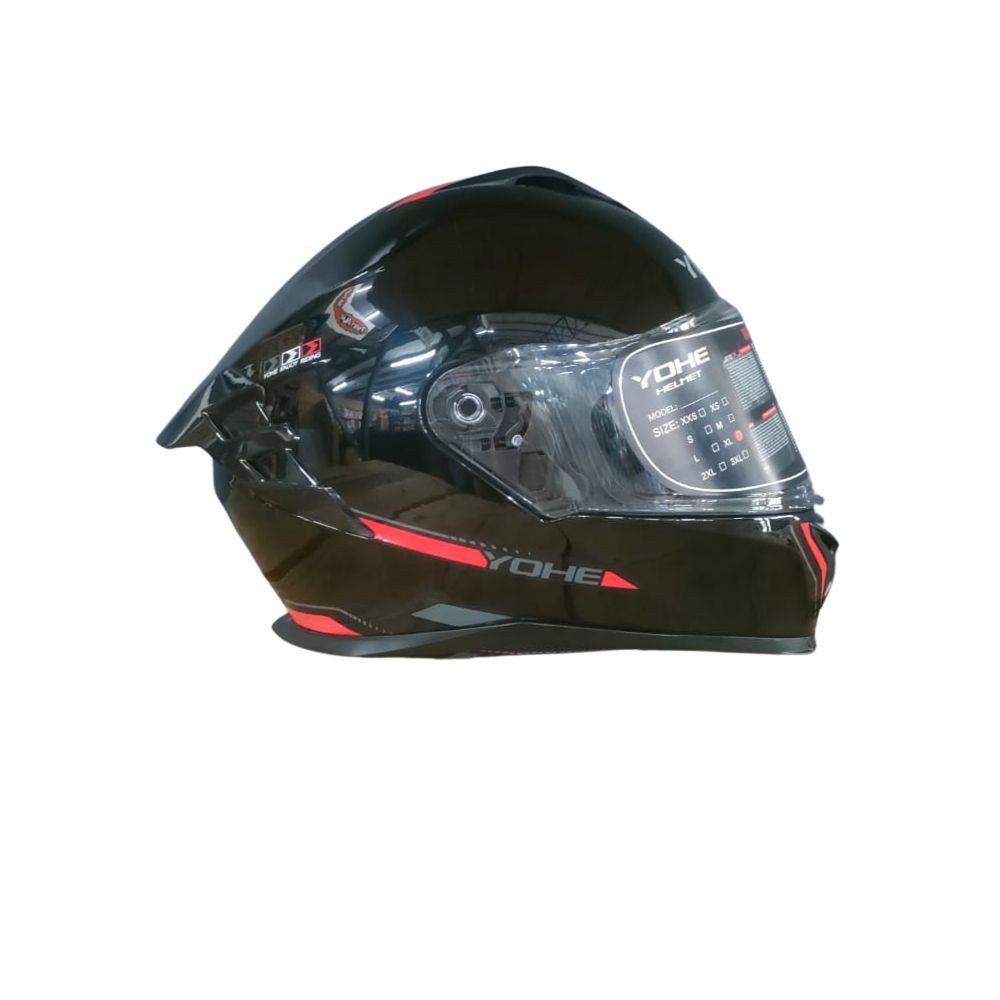 YOHE 986A Shinny Black/Red Helmet