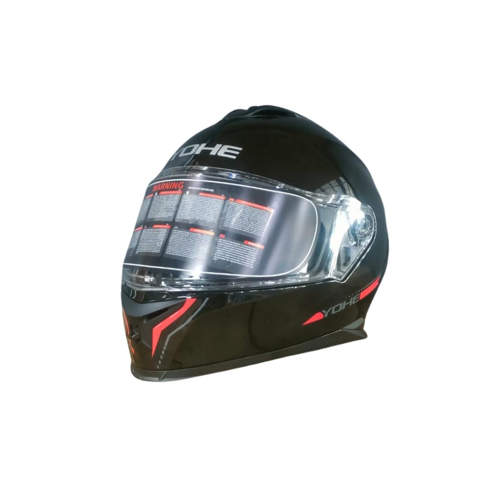 YOHE 986A Shinny Black/Red Helmet