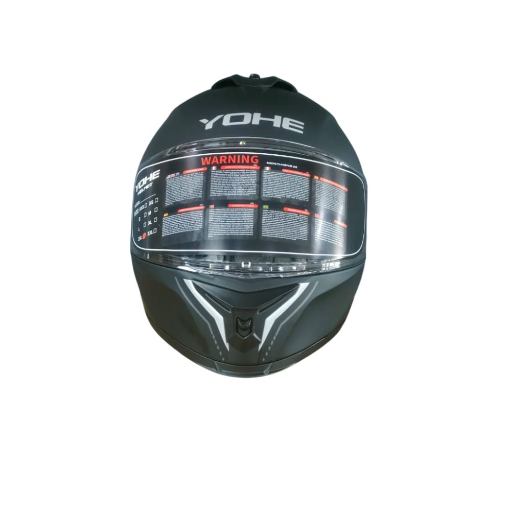 YOHE 986A Solid Black Helmet