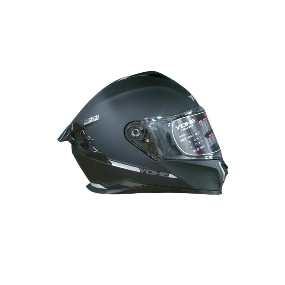 YOHE 986A Solid Black Helmet