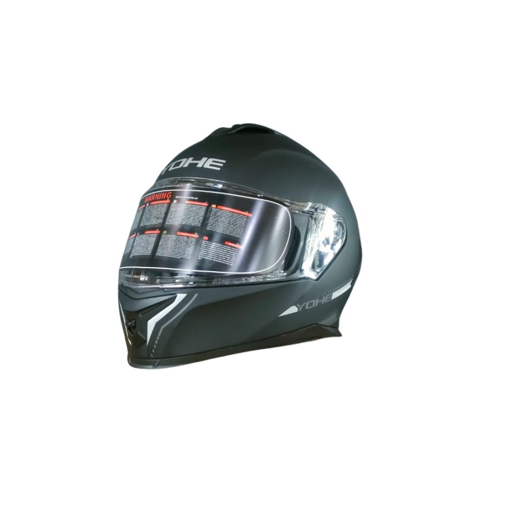 YOHE 986A Solid Black Helmet