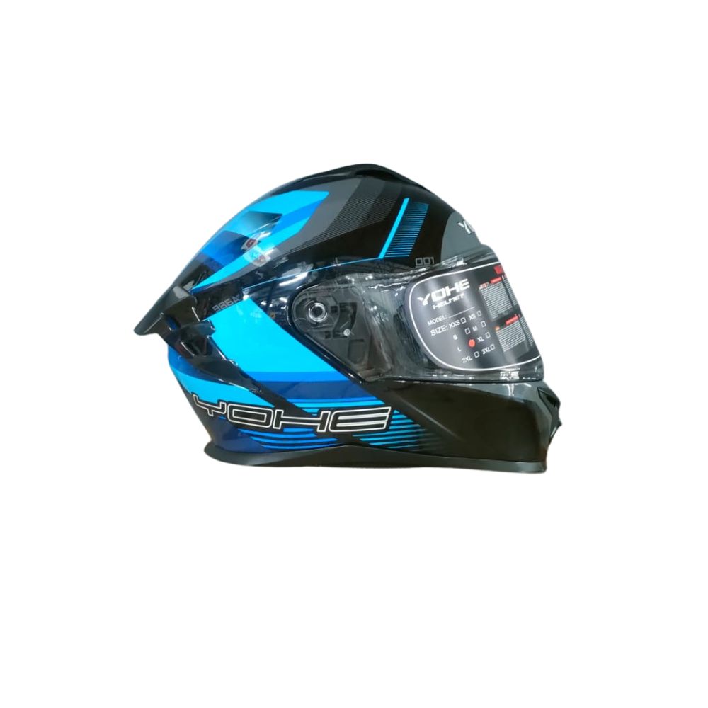 YOHE 986A Shinny Black/Blue Colour Helmet