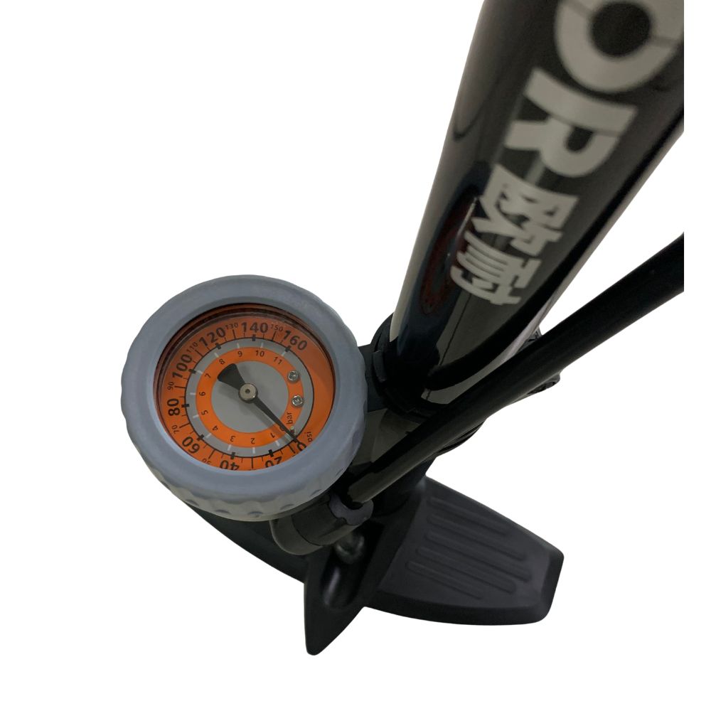 Honor Gauge Black Bicycle Floor Pump
