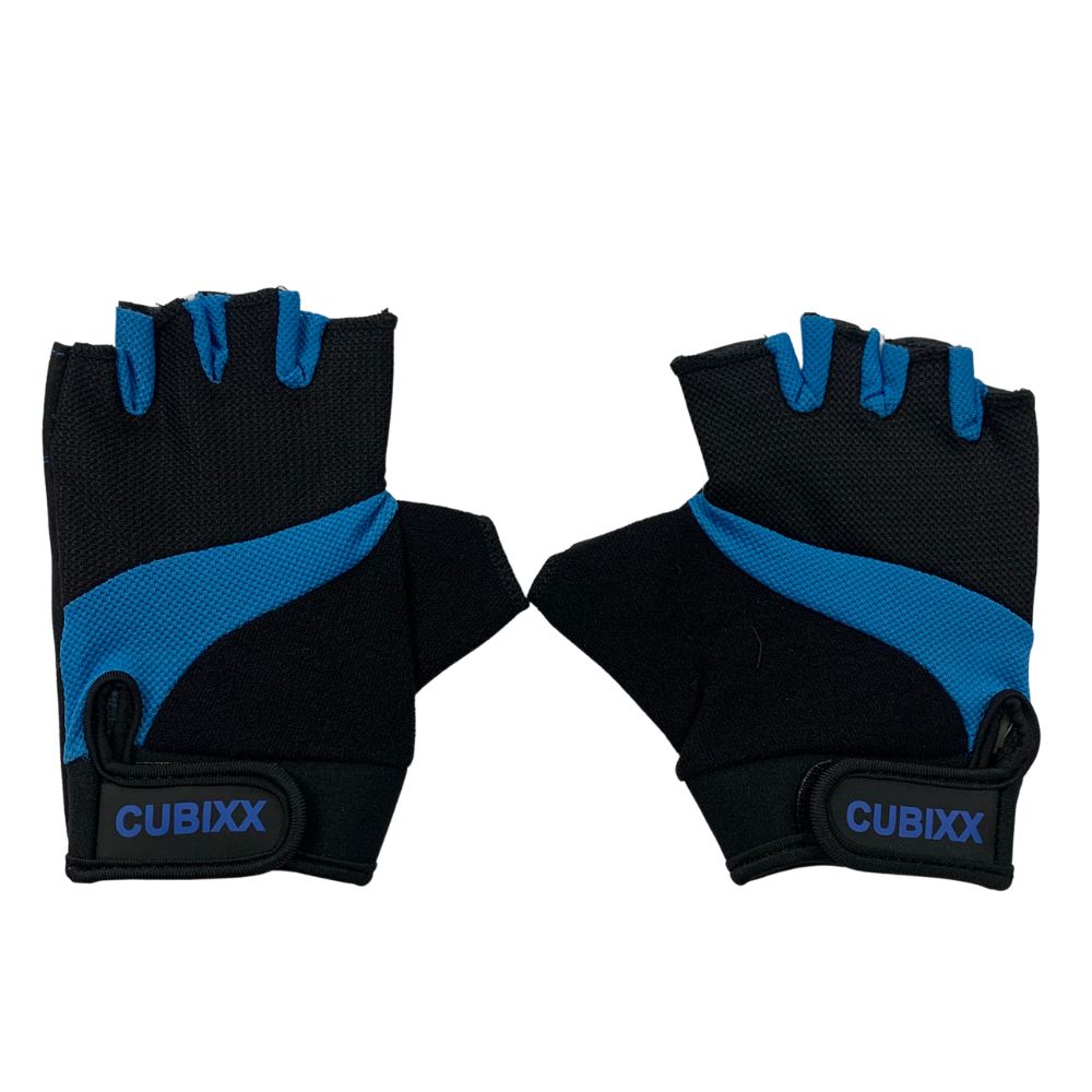 Cubixx MTB Blue/Black Fingerless Gloves
