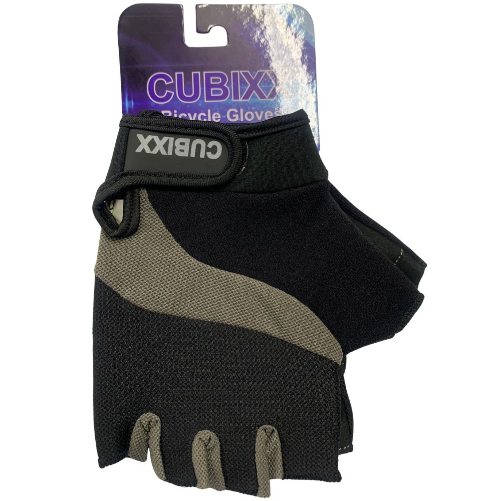 Cubixx MTB Grey/Black Fingerless Gloves