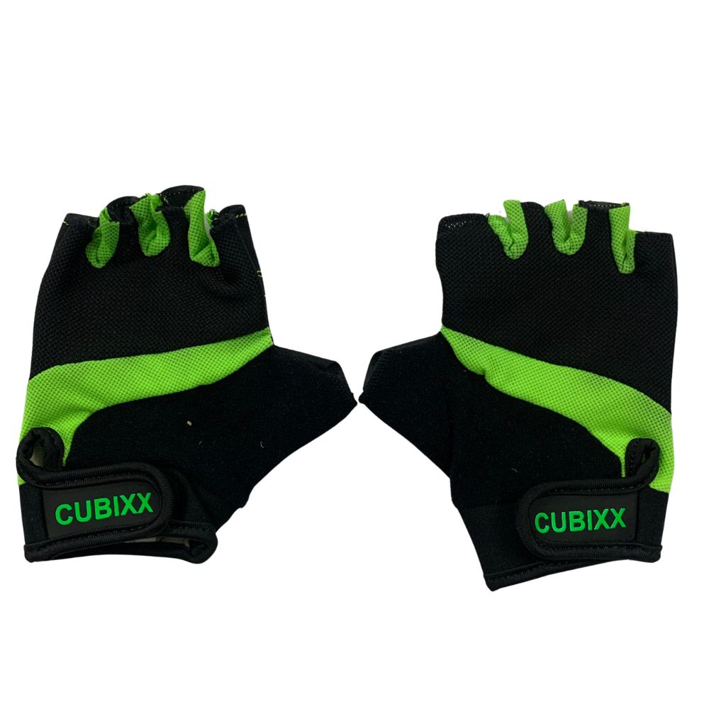 Cubixx MTB Green/Black Fingerless Gloves