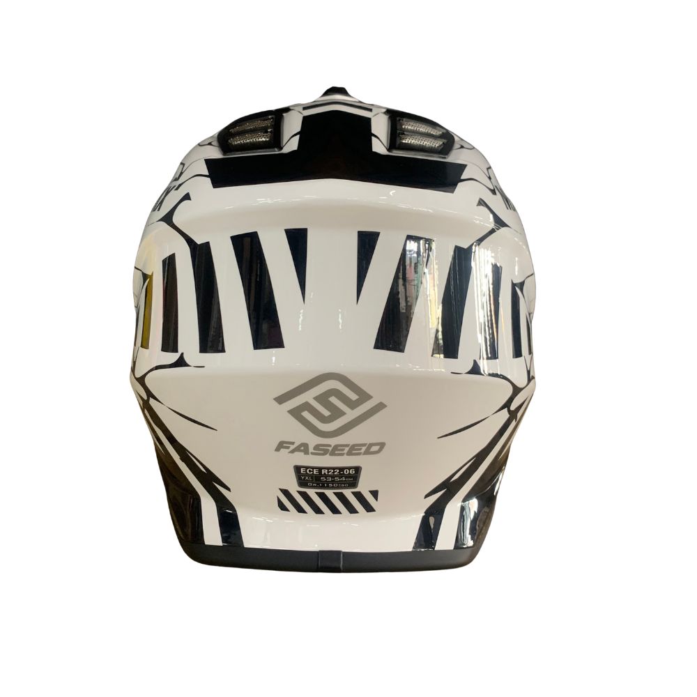 Faseed FS-618 Kids Alert White/Black Helmet