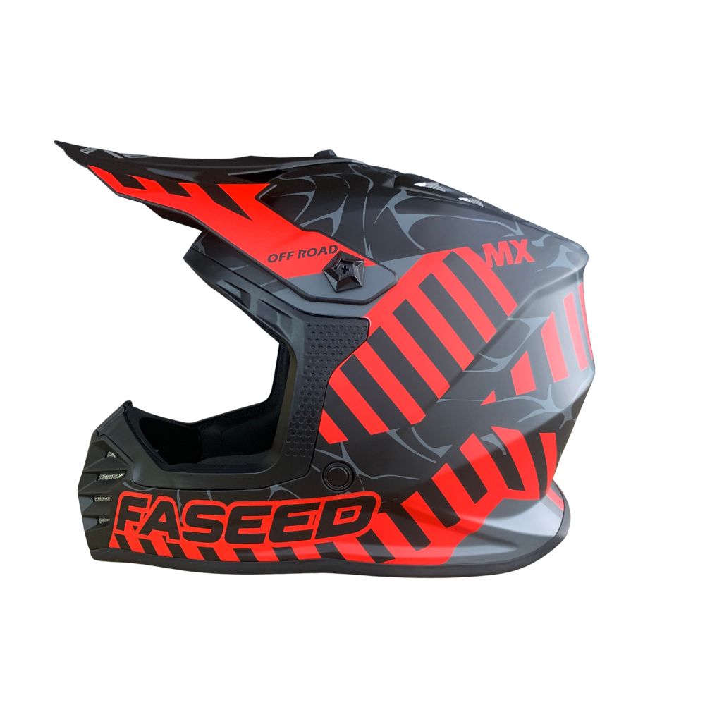Faseed FS-618 Kids Alert Black/Red Helmet