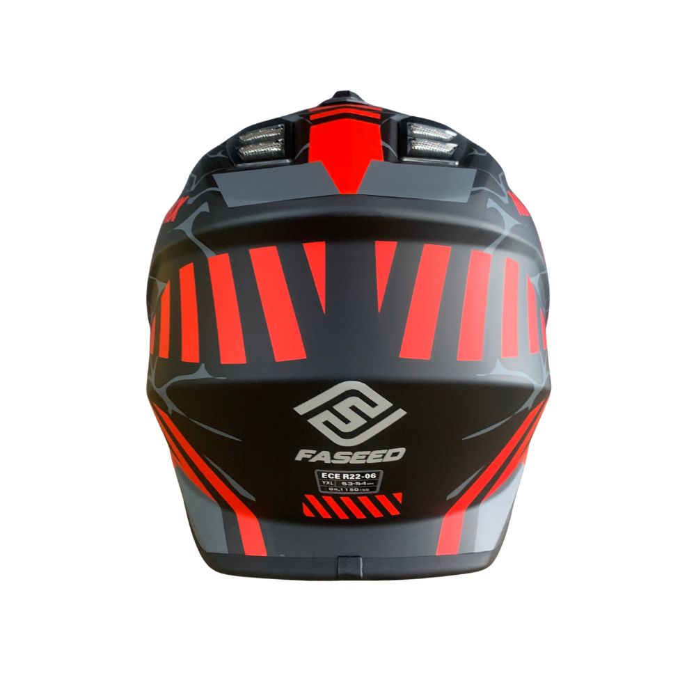 Faseed FS-618 Kids Alert Black/Red Helmet