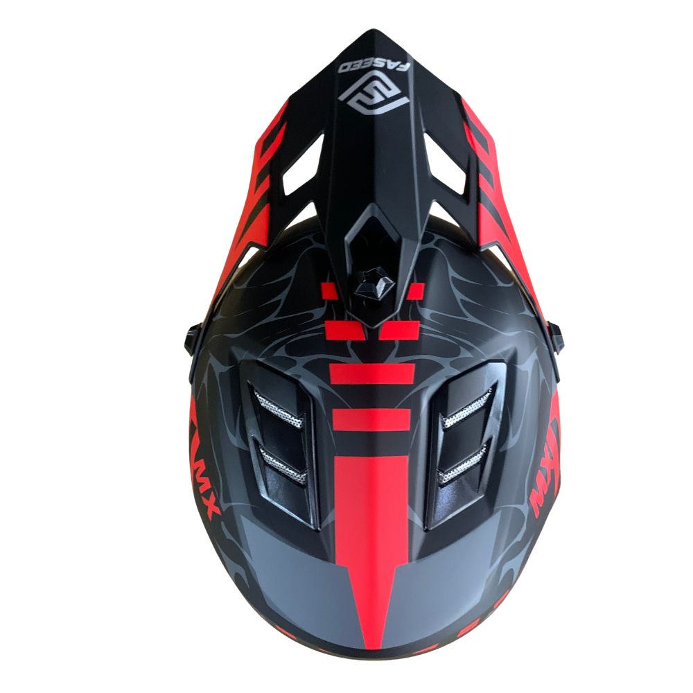 Faseed FS-618 Kids Alert Black/Red Helmet