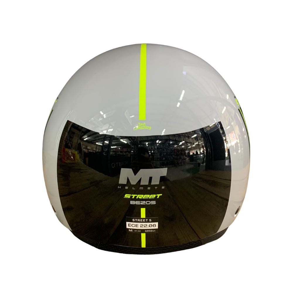 MT OF501 Street S Bezos C3 Gloss Grey Open Face Helmet