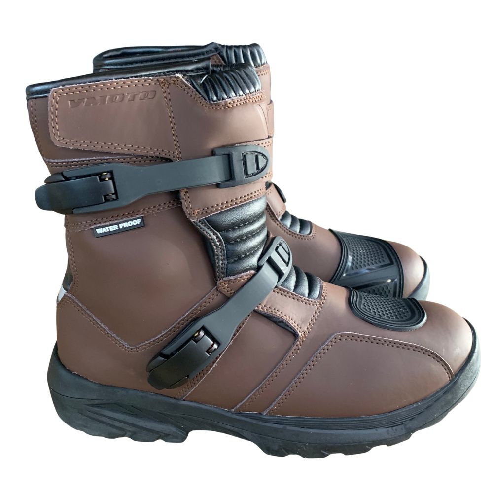 VMoto Brown Adventure Short Boots