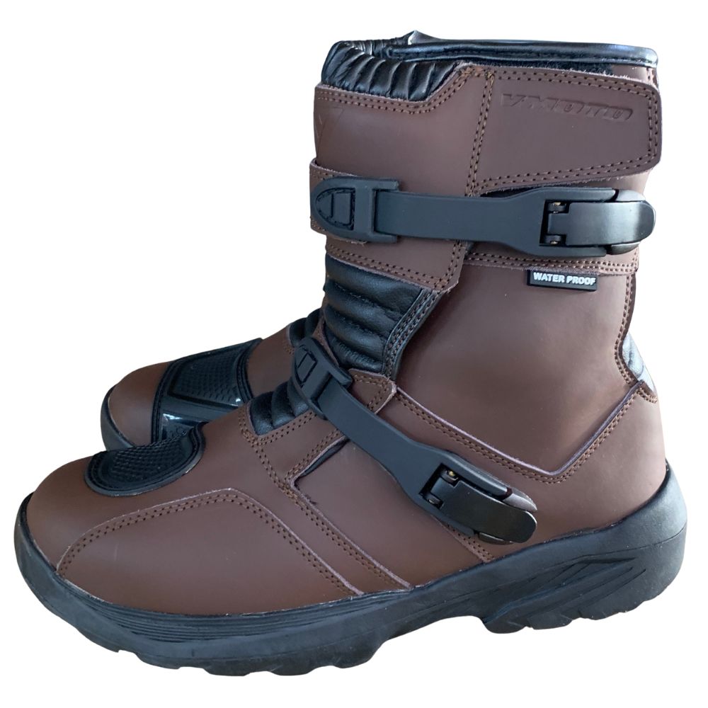 VMoto Brown Adventure Short Boots