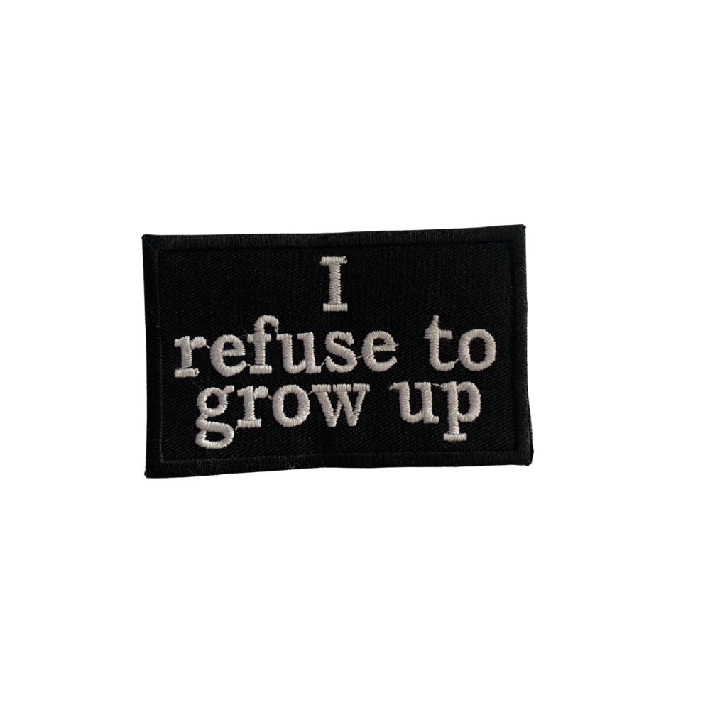 Motorcycle I Refuse To Grow Up Waistcoat Patch