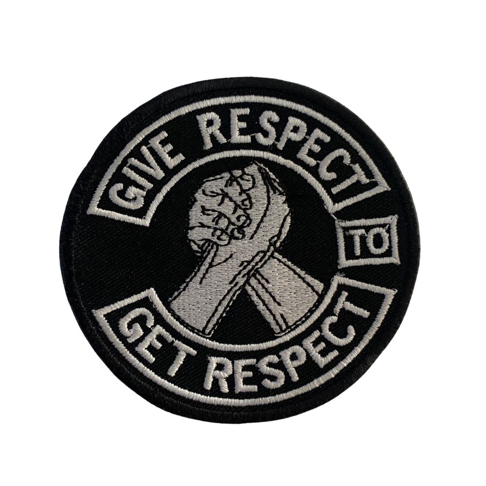 Motorcycle Give Respect Get Respect Waistcoat Patch
