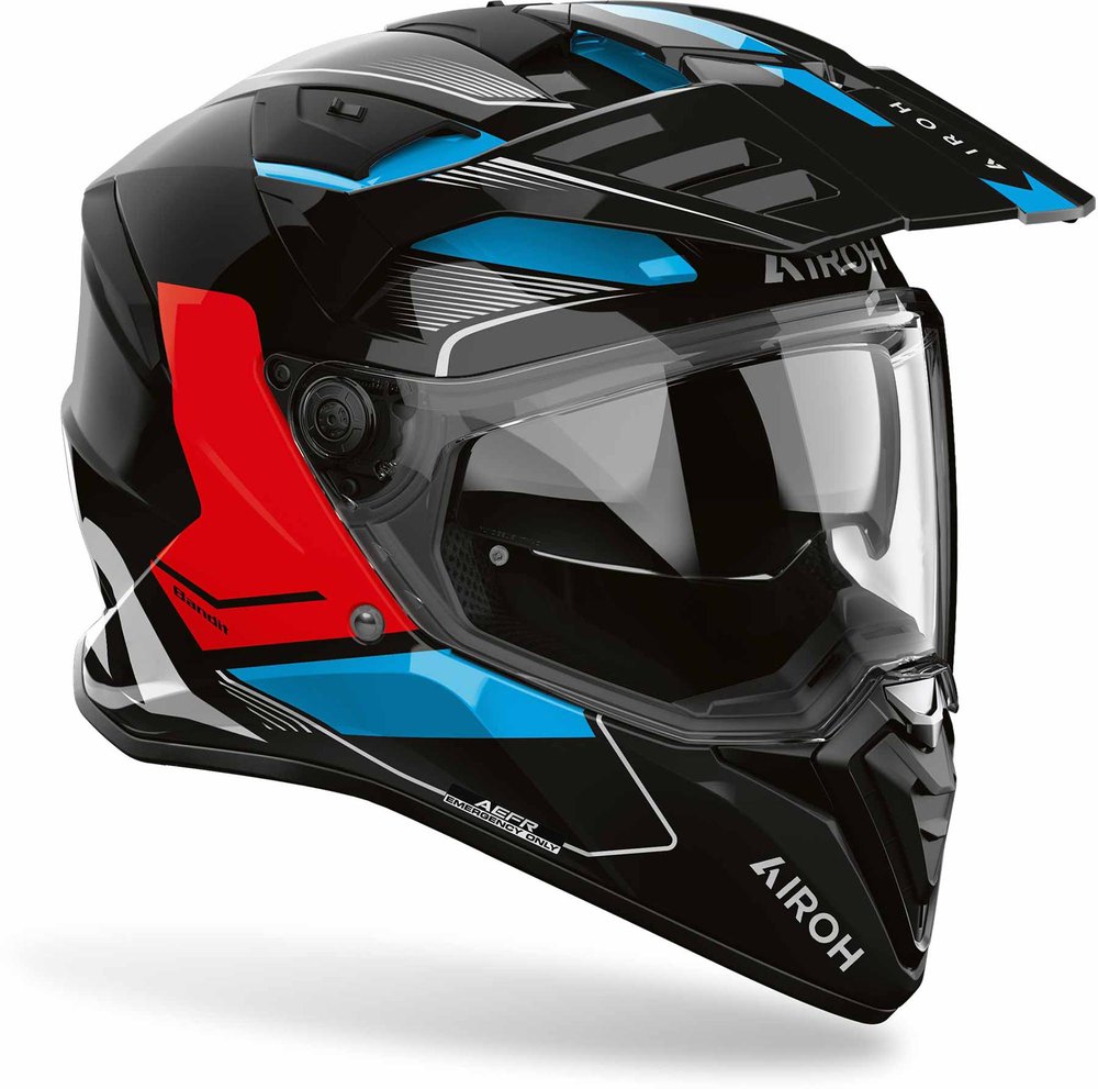 Airoh Bandit Tune Gloss Blue/Red Helmet