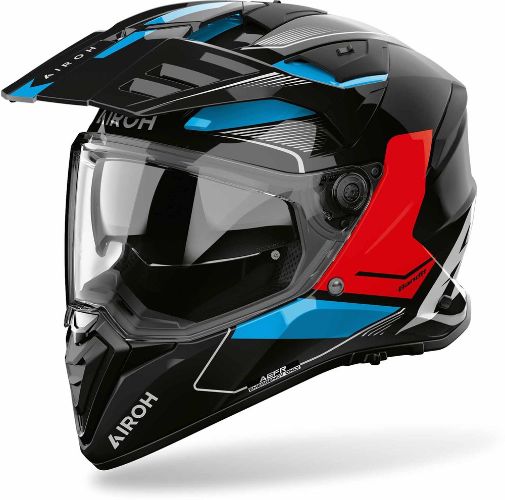 Airoh Bandit Tune Gloss Blue/Red Helmet