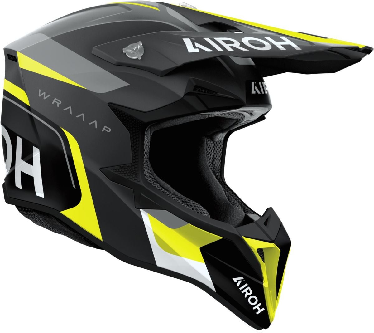 Airoh Wraaap Conquer Yellow Matt MX Helmet