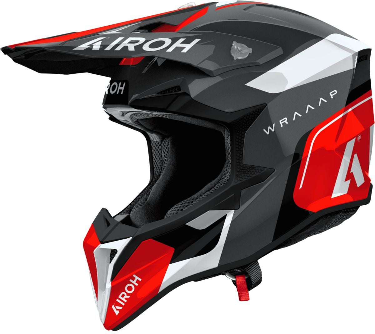 Airoh Wraaap Conquer Red Gloss MX Helmet