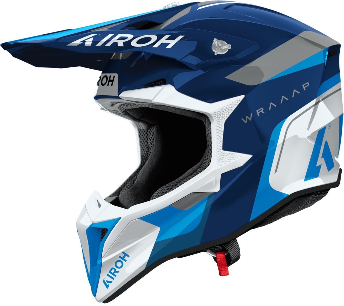 Airoh Wraaap Conquer Blue Gloss MX Helmet
