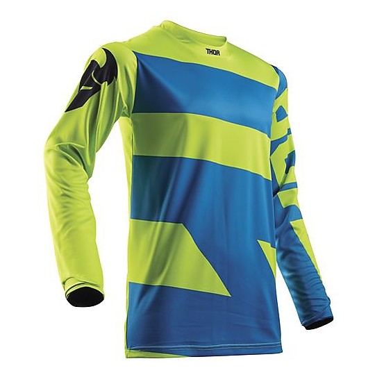 Thor Pulse Level Blue/Lime Jersey