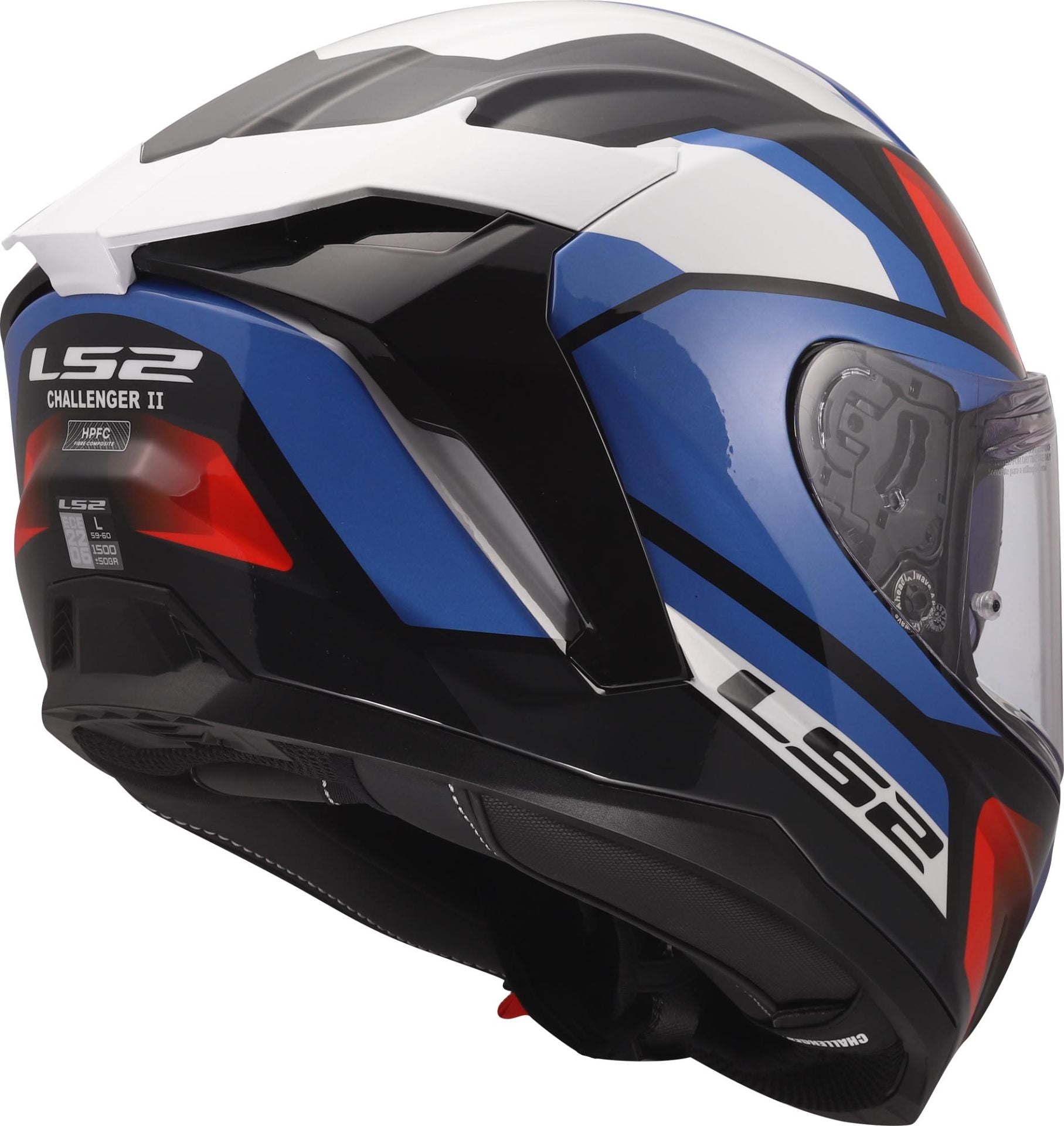LS2 FF817 Challenger II Viper White/Blue/Red Helmet