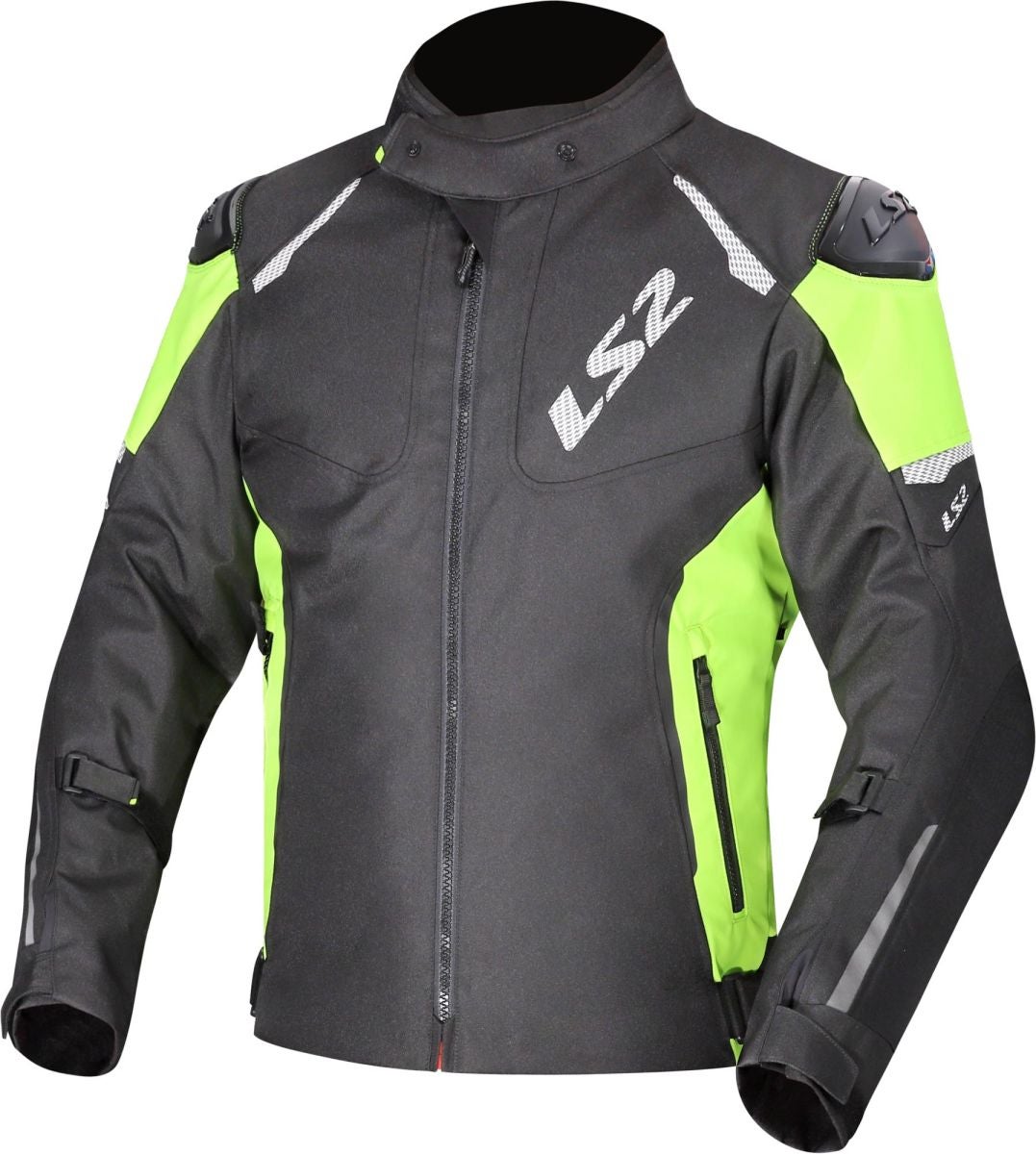 LS2 Zoom Man Waterproof Motorcycle Textile Black/Yellow Jacket