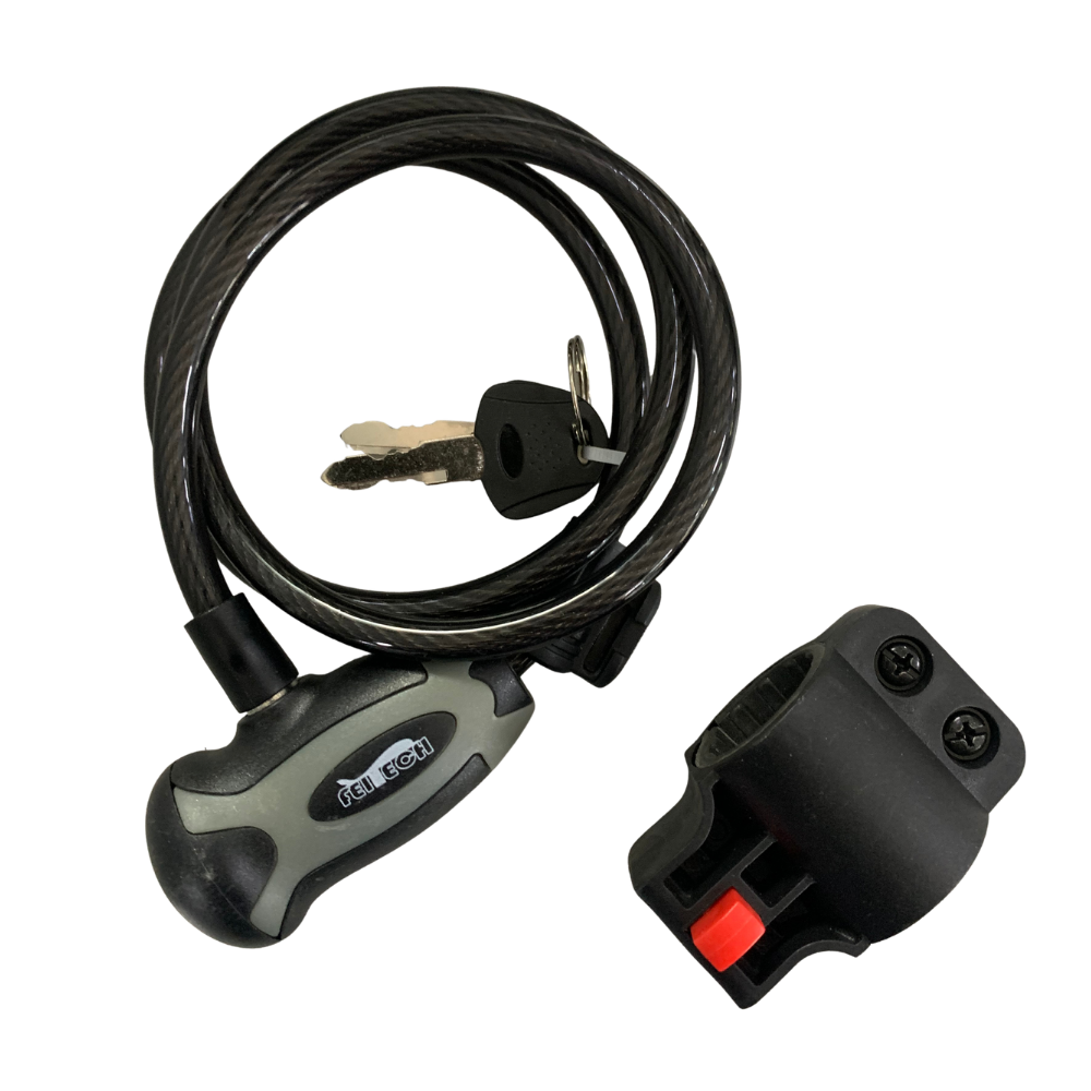 Cable Lock with Mounting Bracket & 2 Keys 8X1000MM