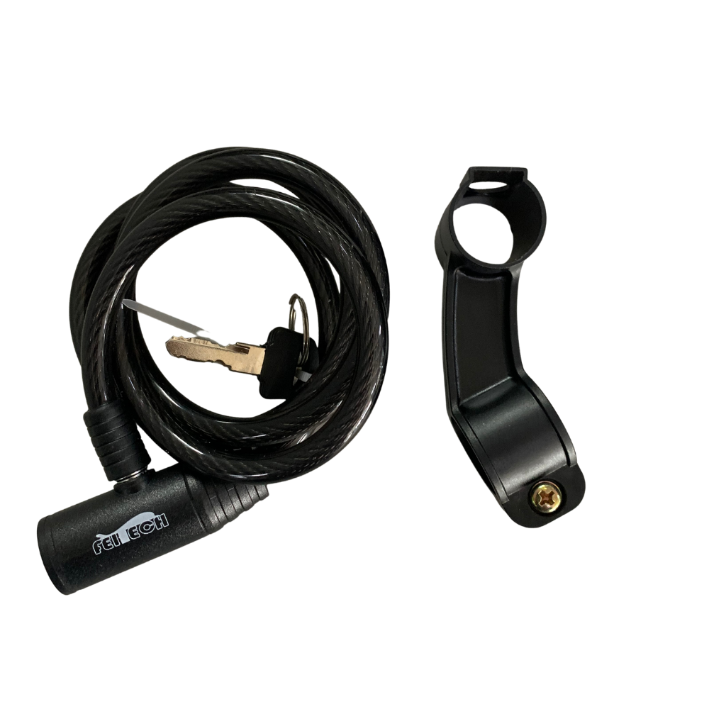 Cable Lock with Mounting Bracket & 2 Keys 8X1000MM