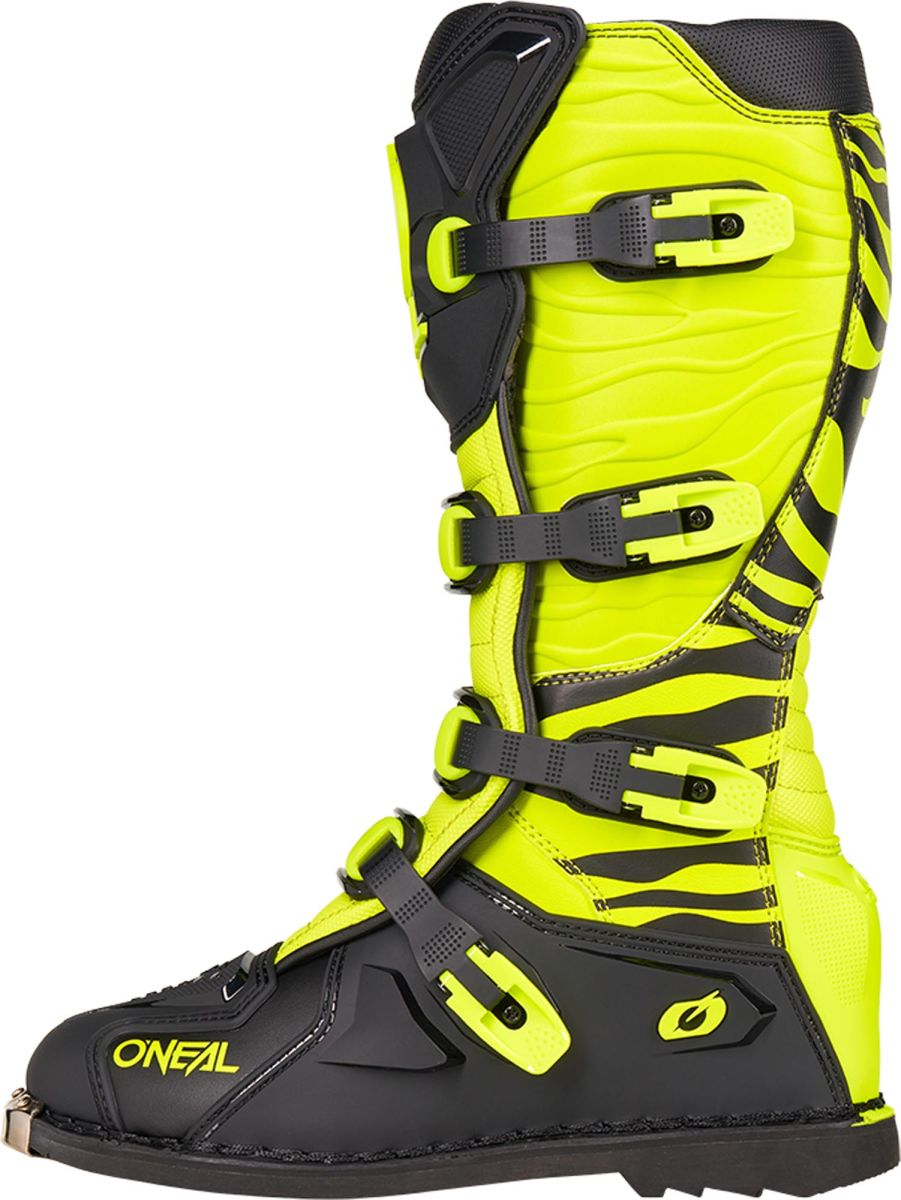 O'Neal 3SRS Zebra Black/Neon Yellow MX Boots