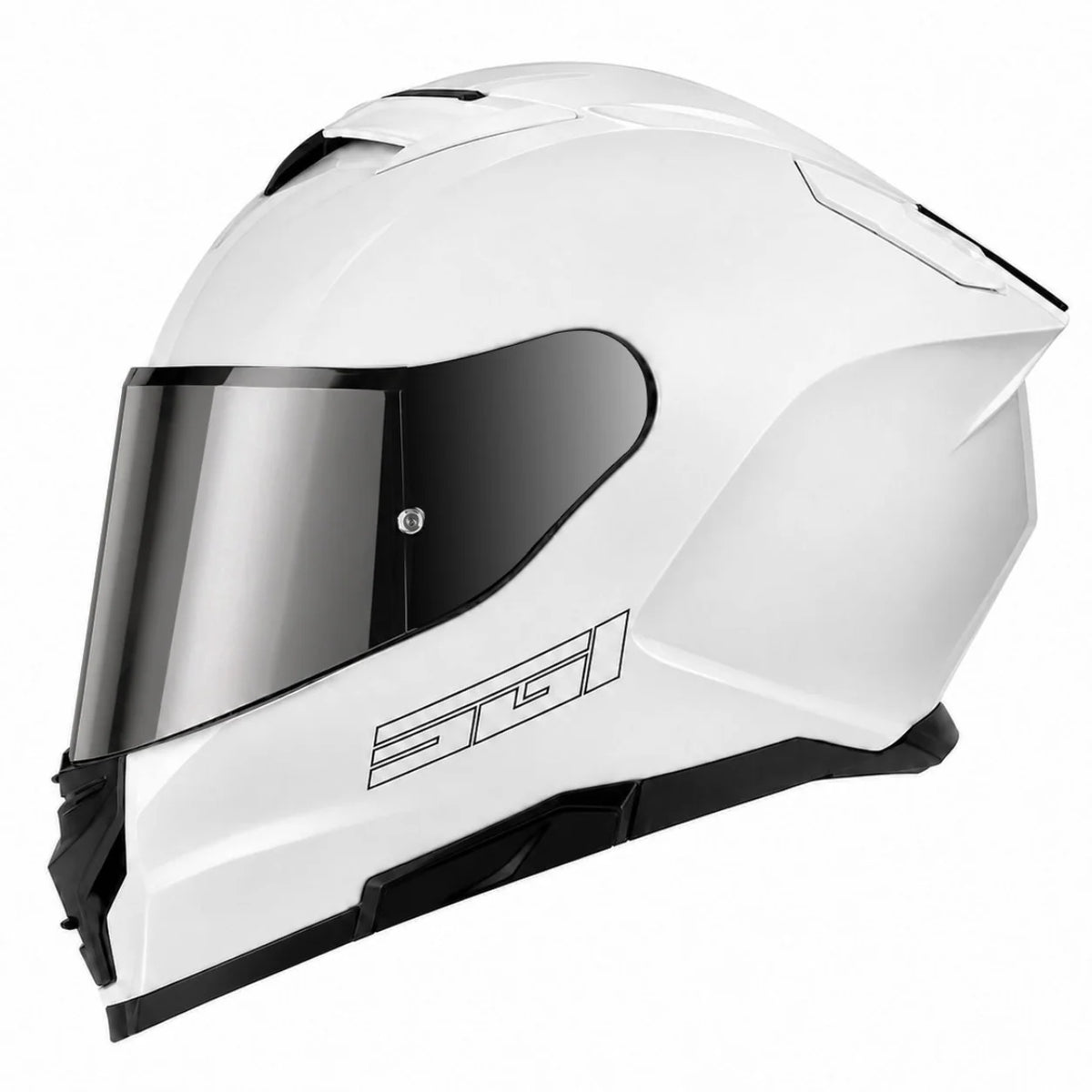 SGI Venom Gloss White Full Face Helmet