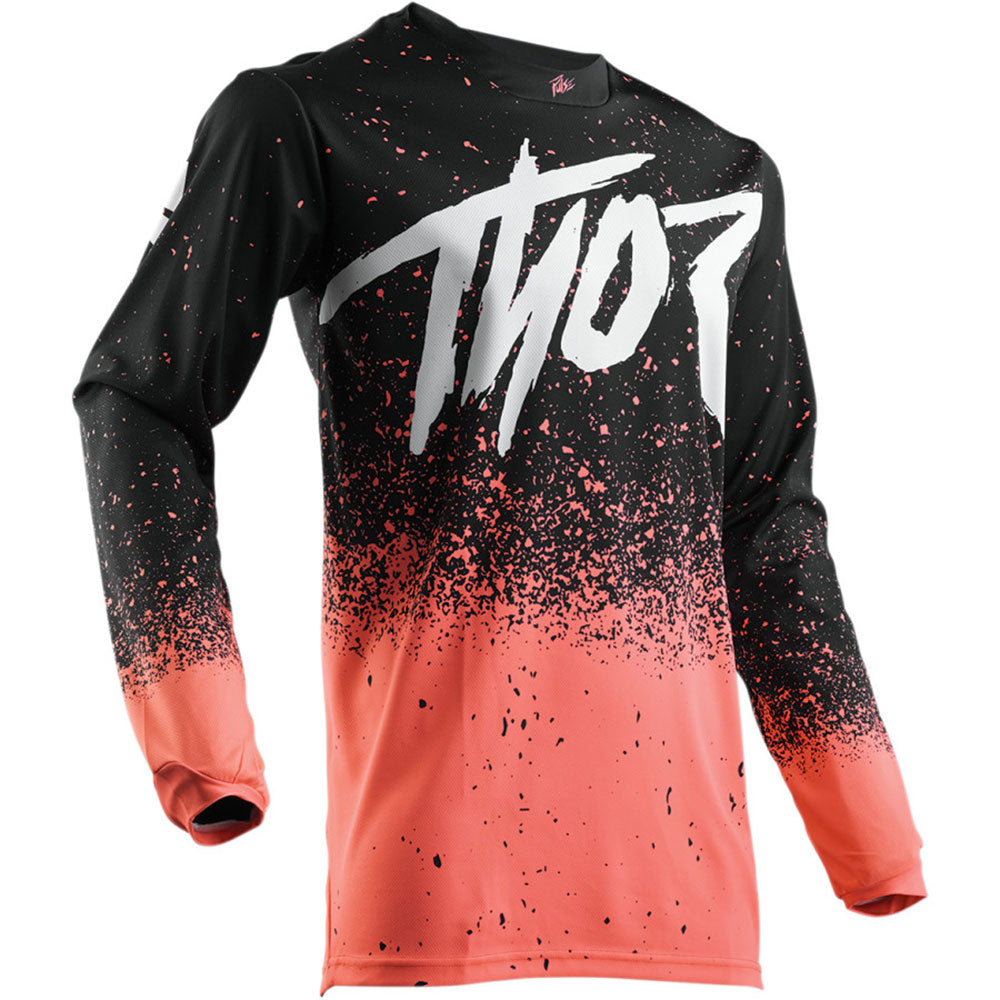 Thor Pulse Hype Black/Coral Jersey