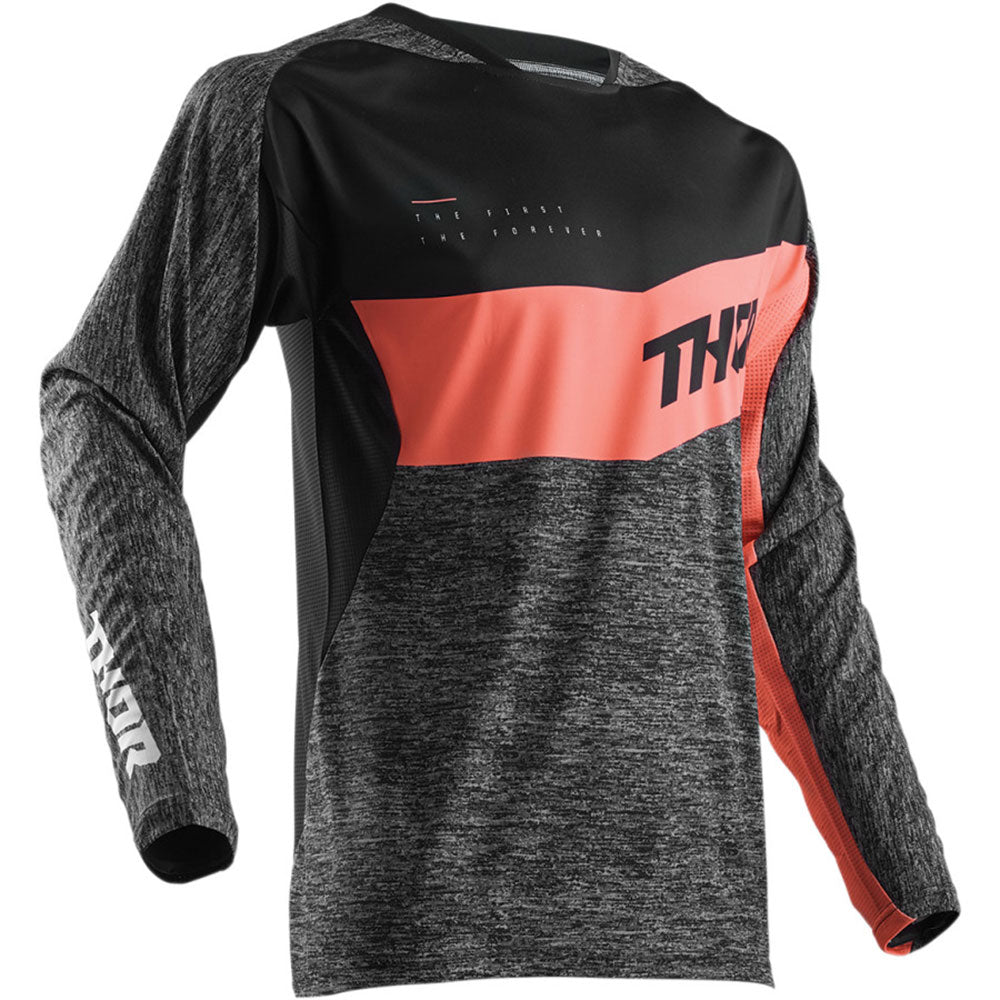 Thor Fuse High Tide Black/Coral Jersey