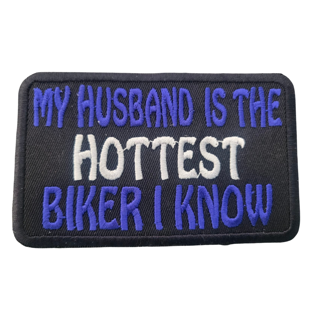 MC Auto: Motorcycle Waistcoat Patch With My Husband Is The Hottest