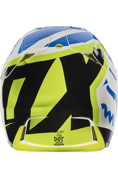 MC Auto: Fox V3 Creo White/Yellow Helmet