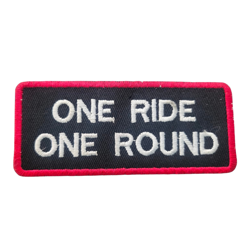 MC Auto: Motorcycle Waistcoat Patch With One Ride One Round