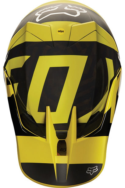 MC Auto: Fox V3 Preest Dark Yellow Helmet